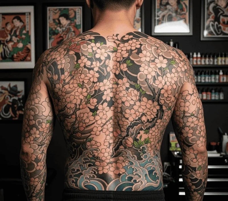 Ảnh tattoo yakuza phù hợp làm hình nền tham khảo