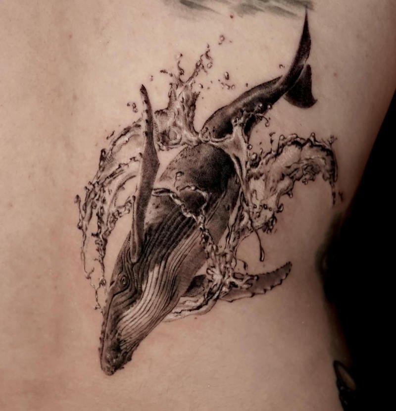 Hình ảnh tattoo cá voi tạo hình sáng tạo phá cách