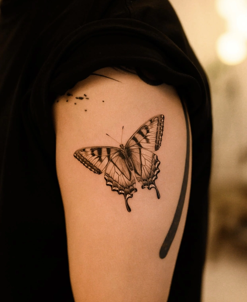 Hình tattoo con bướm nổi bật cá tính riêng