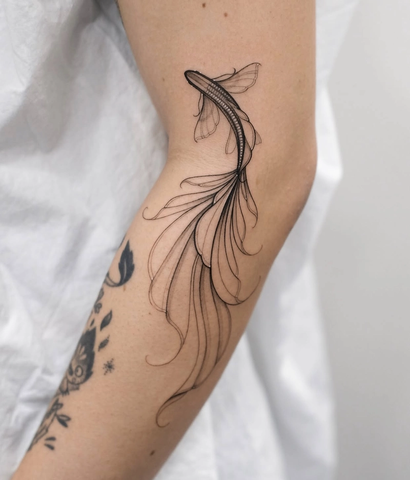 Hình tattoo con cá mang vẻ đẹp tự nhiên thuần khiết