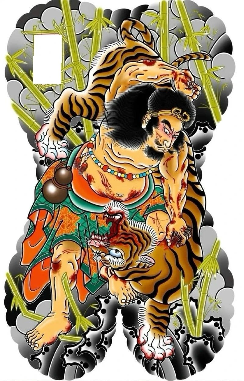 Hình xăm nhật cổ đẹp với phong cách rồng bay mạnh mẽ