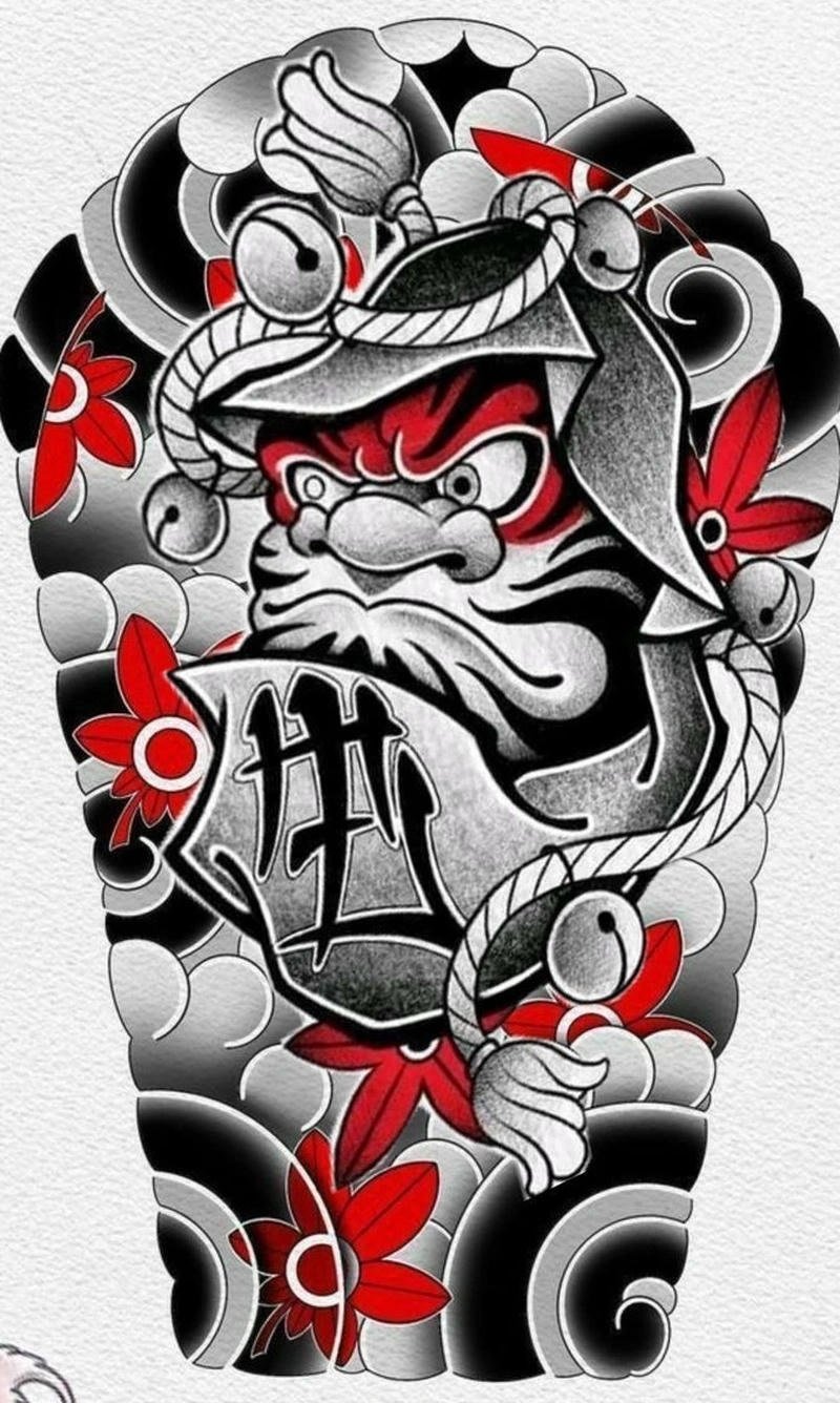 Mặt quỷ oni trong hình xăm yakuza thể hiện sức mạnh