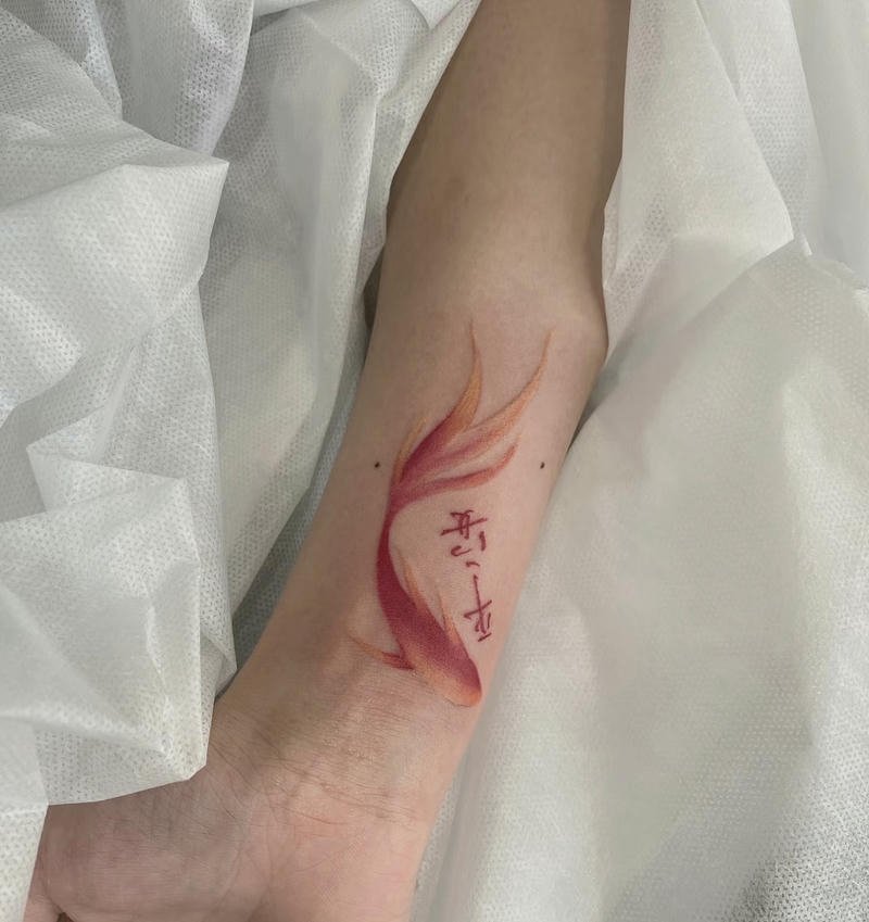 Mẫu hình xăm cá chép mini nhỏ gọn đẹp