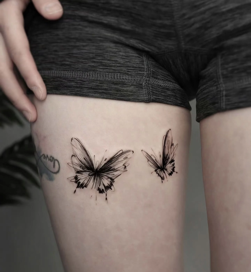 Mẫu tattoo con bướm phá cách đầy cá tính riêng