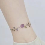 Mẫu xăm vòng chân nữ nét mảnh dễ thương