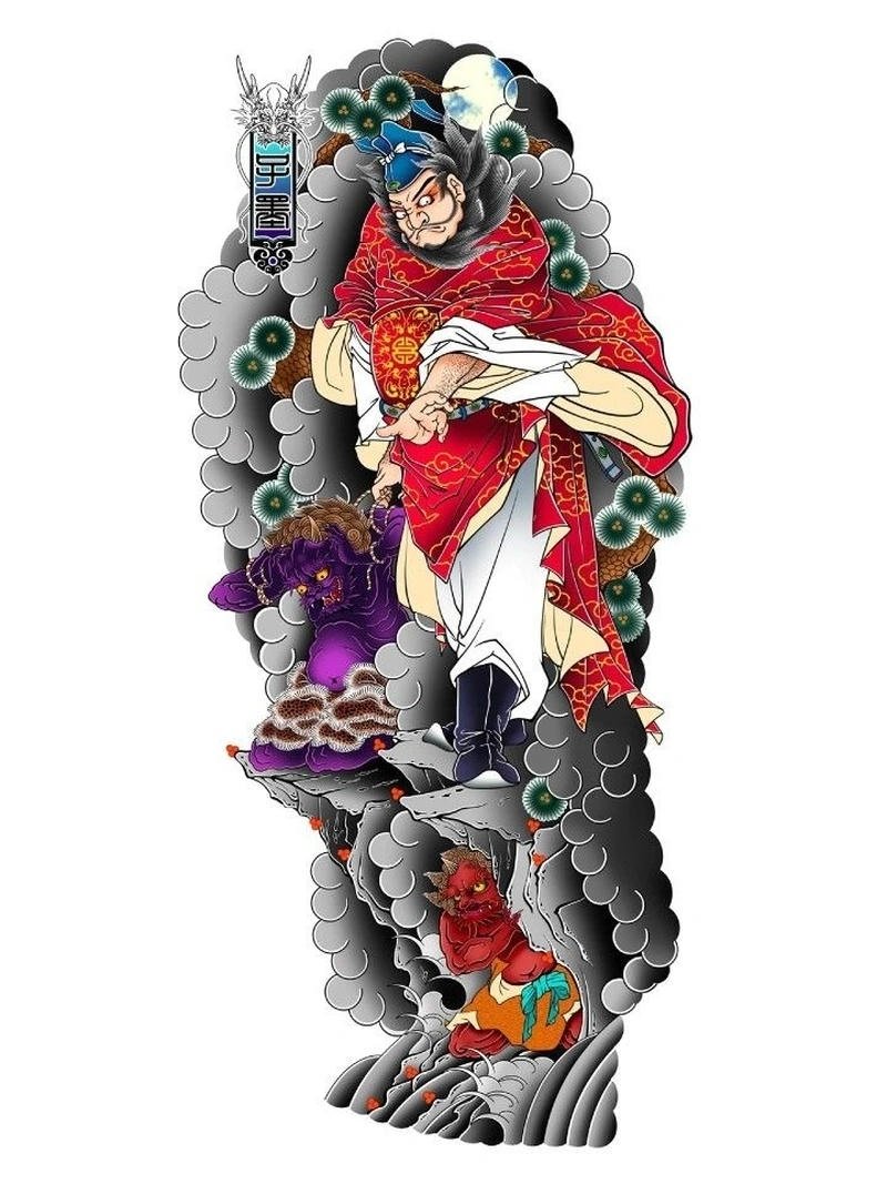 Mẫu xăm yakuza dễ vẽ với đường nét rõ ràng