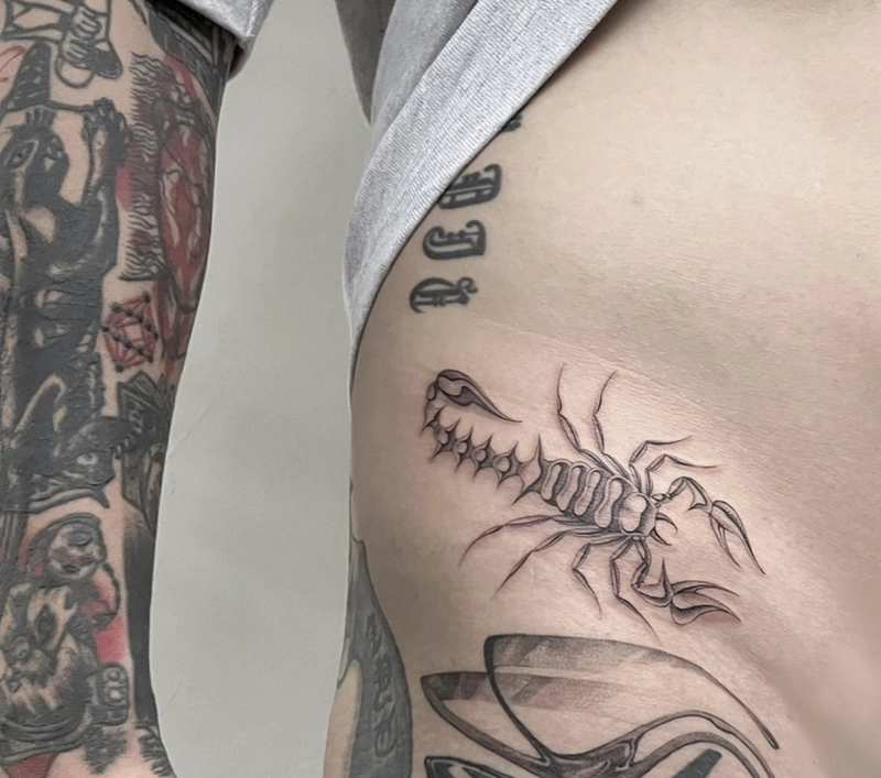 Phong thái bí ẩn qua hình xăm bọ cạp độc đáo