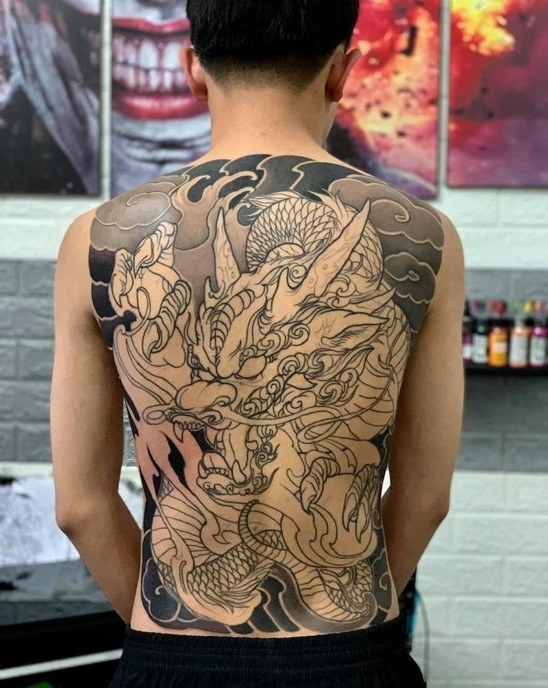 Samurai Nhật Bản xuất hiện trong mẫu xăm yakuza cổ