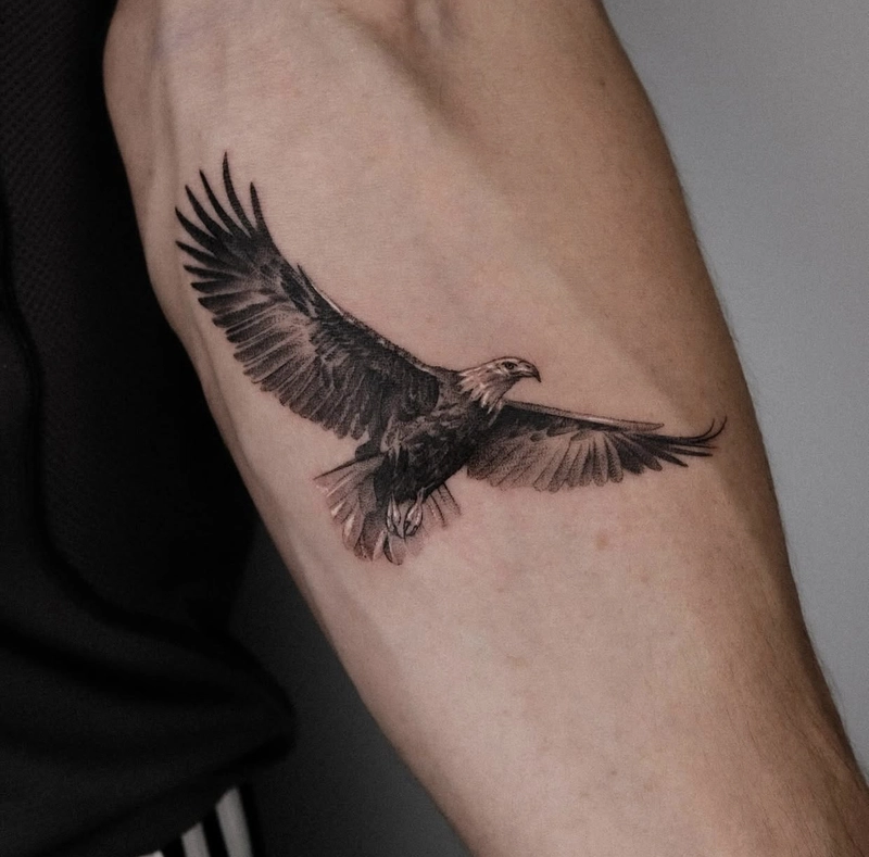 Tattoo chất chơi hình xăm đại bàng mạnh mẽ