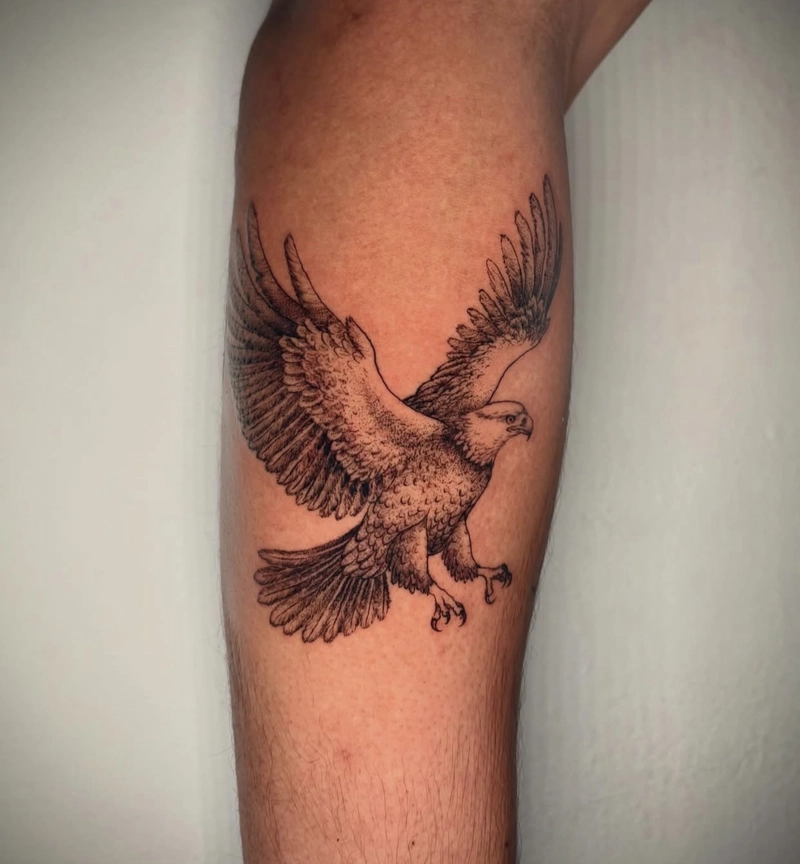 Tattoo nghệ thuật hình xăm đại bàng cực ngầu