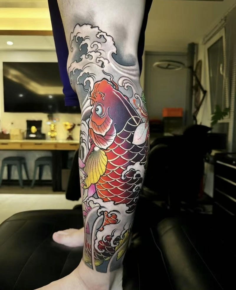 Xăm hình cá chép Nhật cổ kiểu dáng truyền thống lâu đời