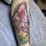 Xăm hình cá chép Nhật cổ thân dài uyển chuyển đẹp