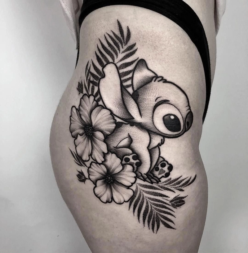 Ảnh tattoo hình xăm mông mang cảm giác quyến rũ tinh tế