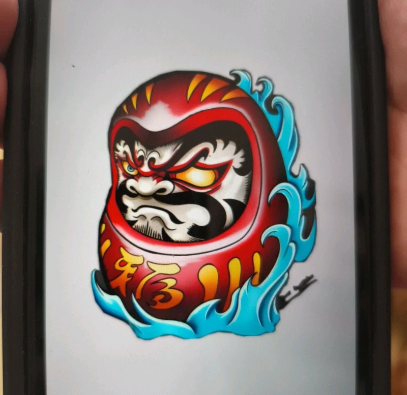 Biểu tượng daruma giúp tăng ý nghĩa tinh thần trong tattoo
