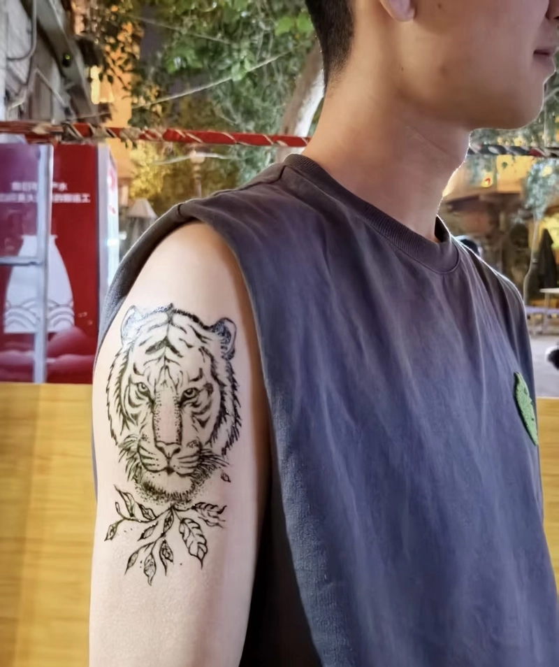 Hình ảnh hình xăm đầu hổ đẹp đường nét đẹp