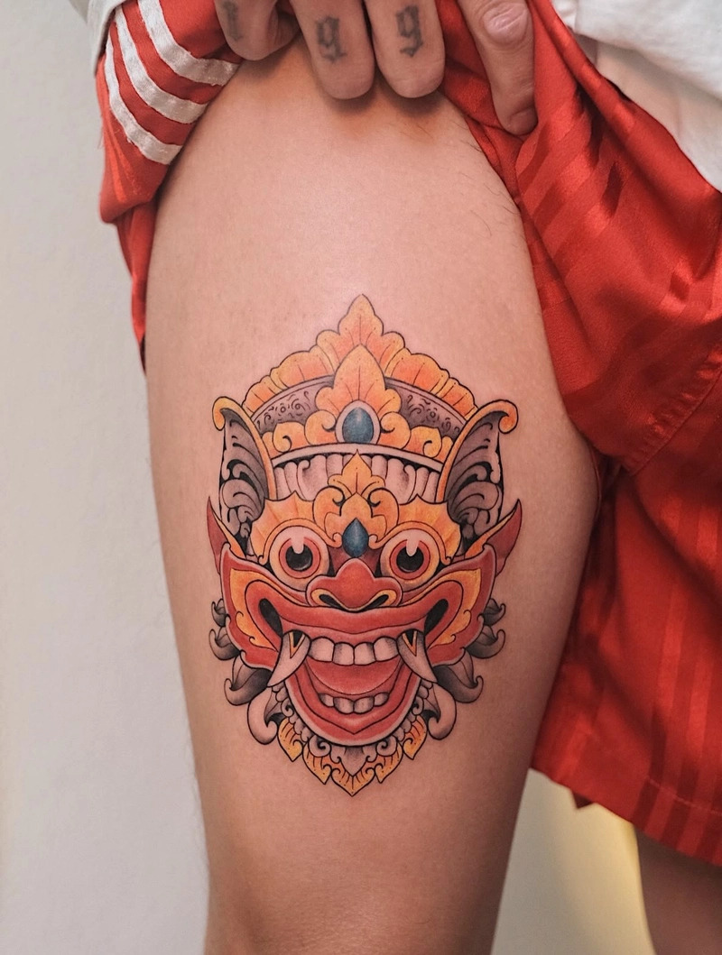 Hình ảnh hình xăm đầu lân sắc nét đẹp