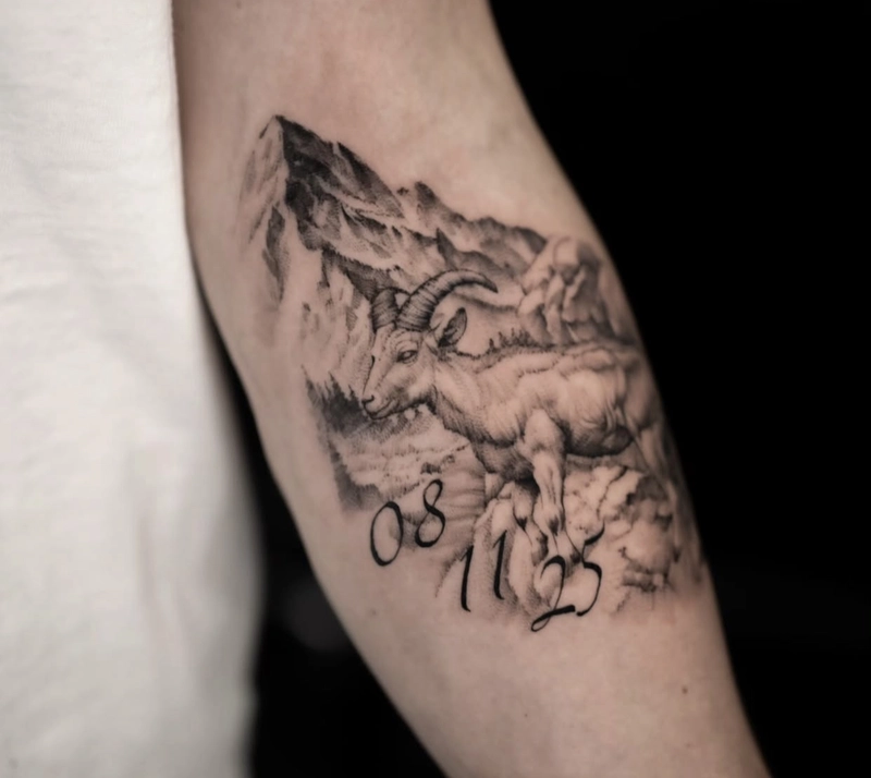 Hình ảnh tattoo dê huyền ảo tuyệt đẹp