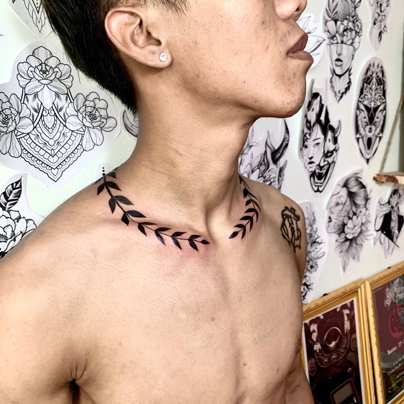 Hình mạnh mẽ chất hình xăm quai xanh nam