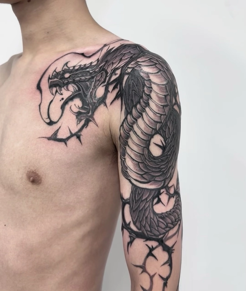 Hình nghệ thuật đẹp về xăm bả vai