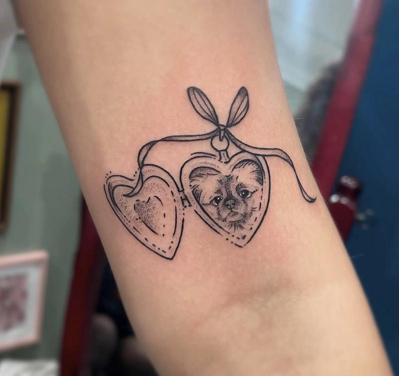 Hình tattoo con chó độc lạ cute