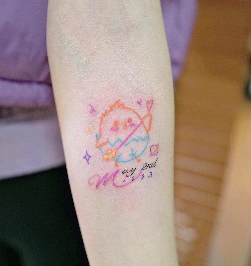 Hình tattoo con gà cute nhất cho nữ