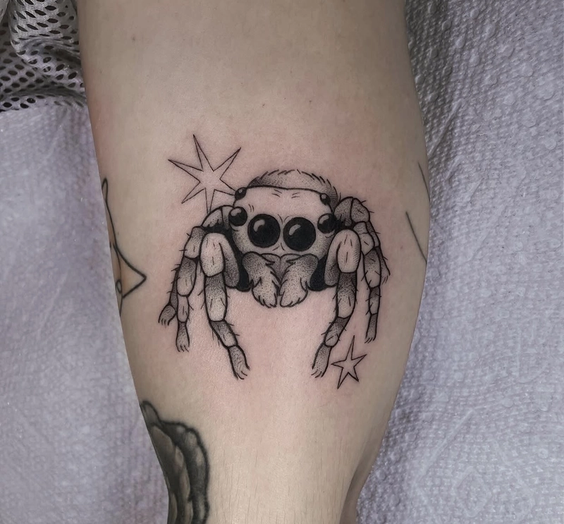 Hình tattoo con nhện đẹp đơn giản