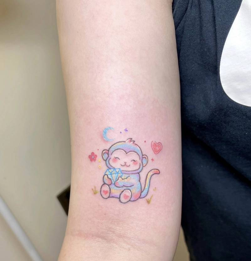 Hình xăm con khỉ cute cho mọi lứa tuổi