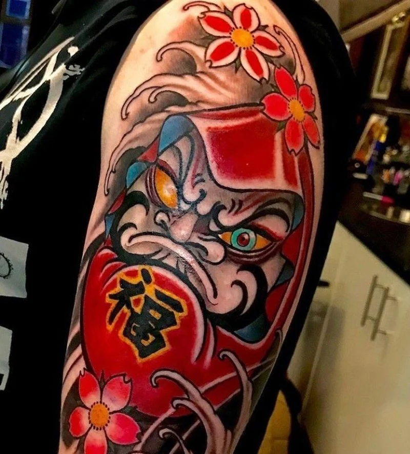 Hình xăm daruma đơn giản cho người mới bắt đầu