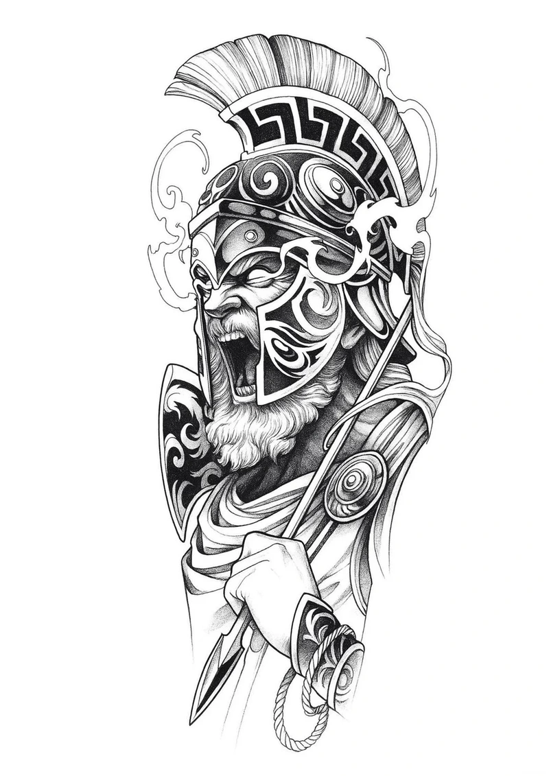 Mẫu tattoo nhật cổ đen trắng kín tay cực kỳ nổi bật đẹp mắt