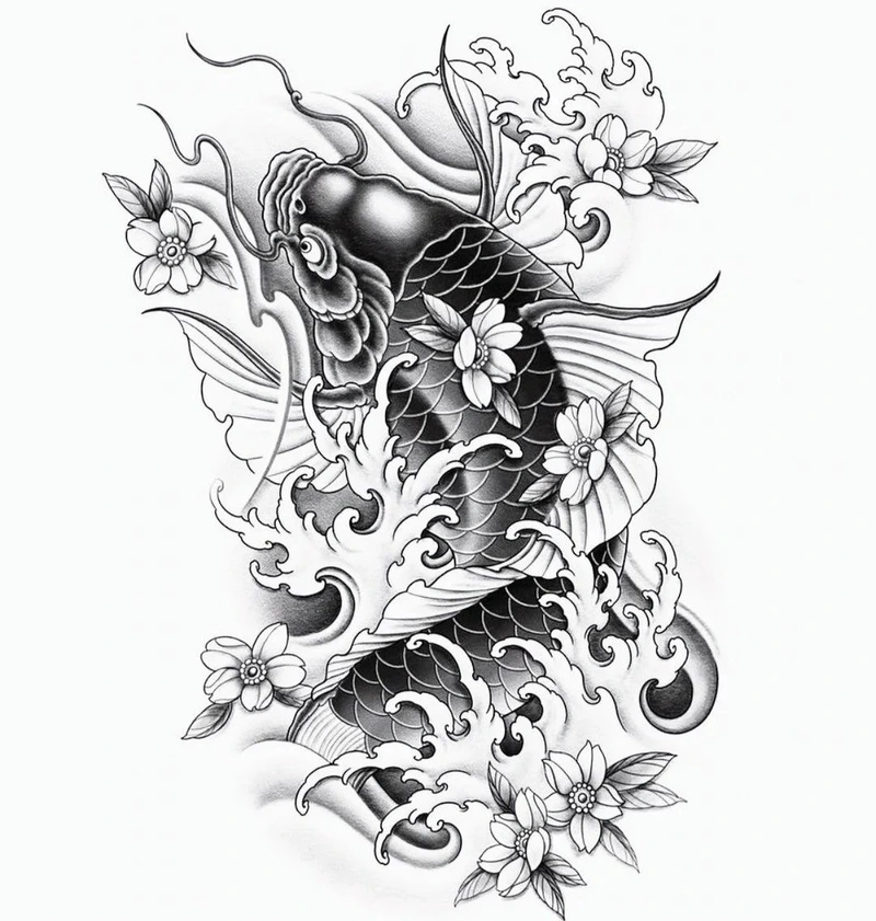 Mẫu tattoo nhật cổ với họa tiết samurai cực kỳ ấn tượng đẹp mắt
