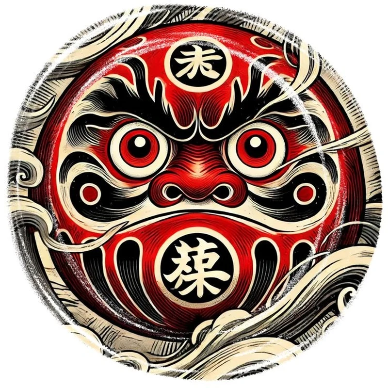 Mẫu xăm daruma kín tay mang vẻ đẹp truyền thống mạnh mẽ