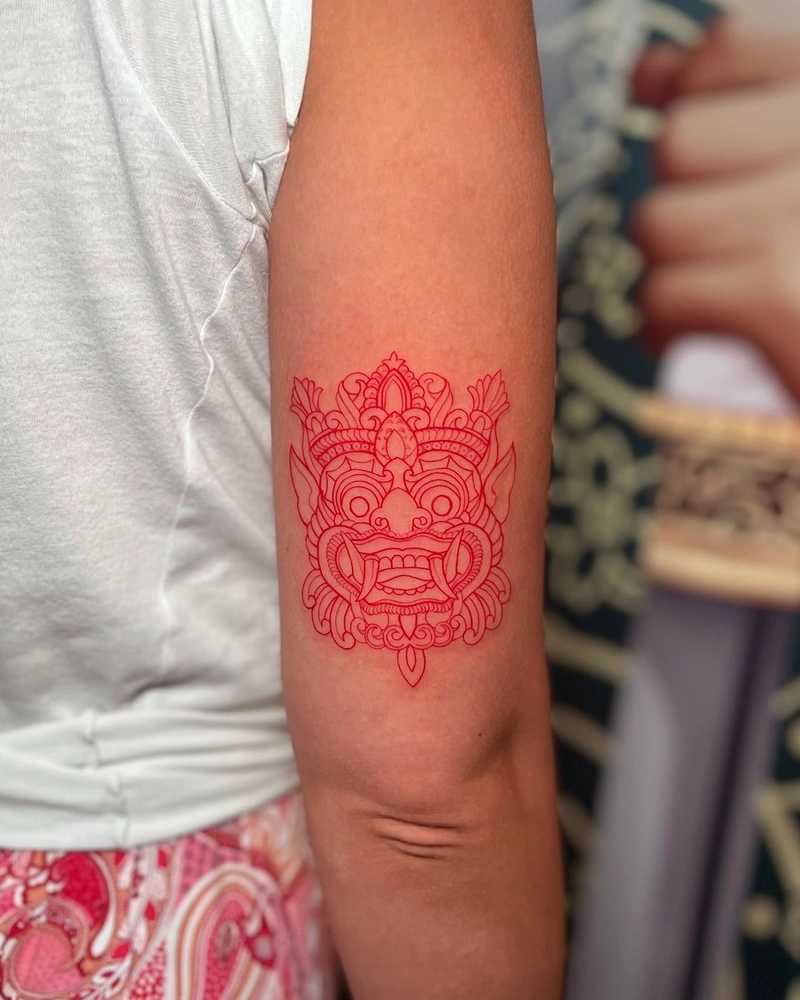 Phong cách hình xăm đầu lân độc đáo nổi bật