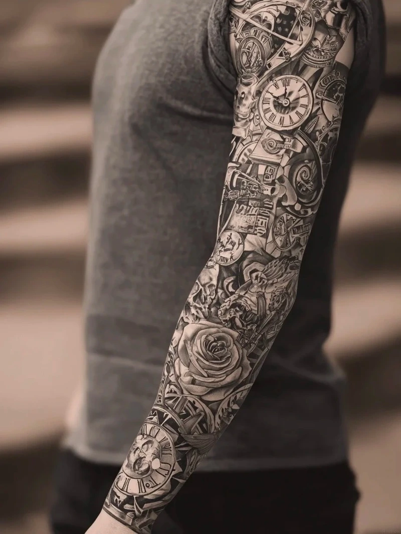 Sưu tầm ảnh tattoo nhật cổ đen trắng với bố cục cực cuốn hút