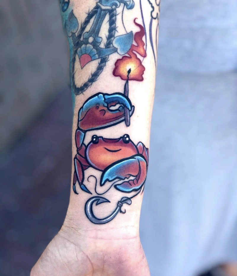 Tattoo con cua đặc sắc ở tay