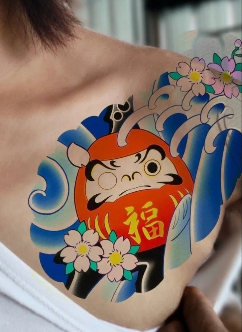 Tattoo daruma phù hợp xăm tay với phong cách cá tính
