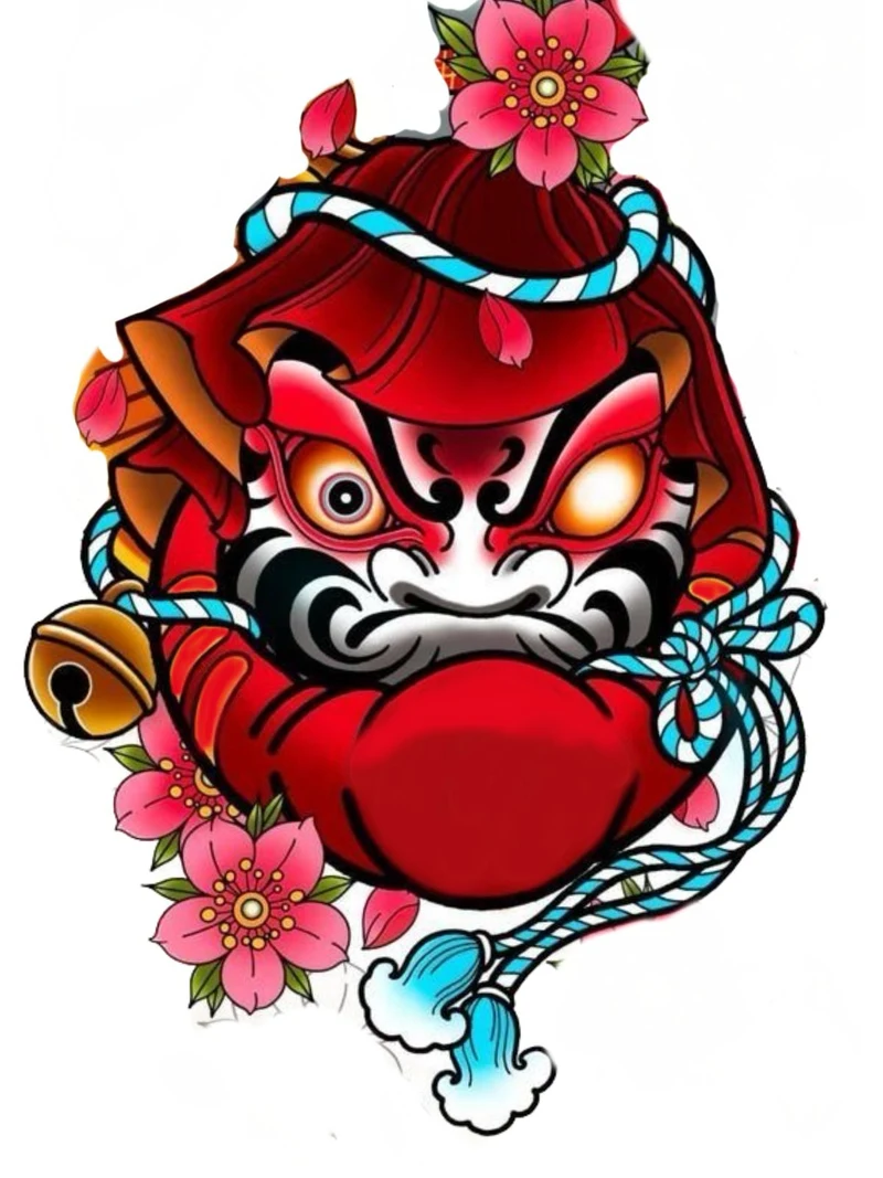 Tattoo daruma với nét vẽ đậm chất irezumi cổ điển