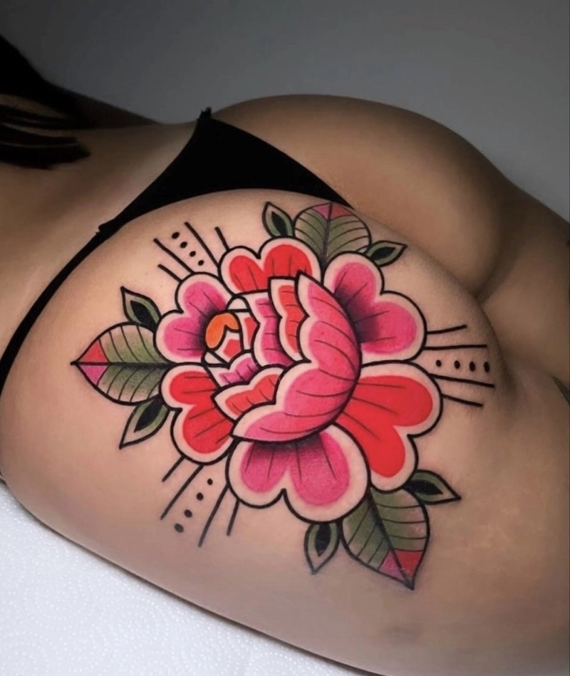 Tattoo hình xăm mông mang vibe thời thượng gợi cảm