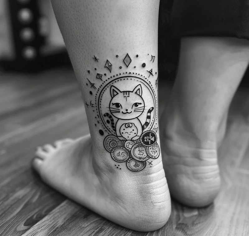 Vẻ ngoài đáng yêu của thần tài kết hợp tattoo nghệ thuật đẹp