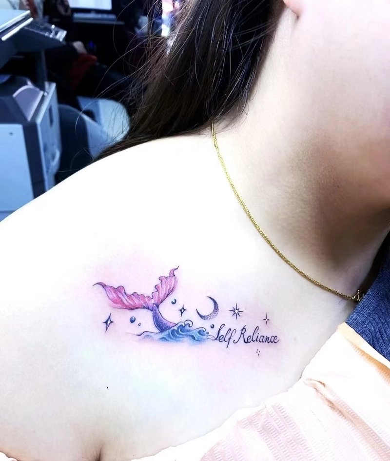 ảnh hình xăm sóng biển hiện đại