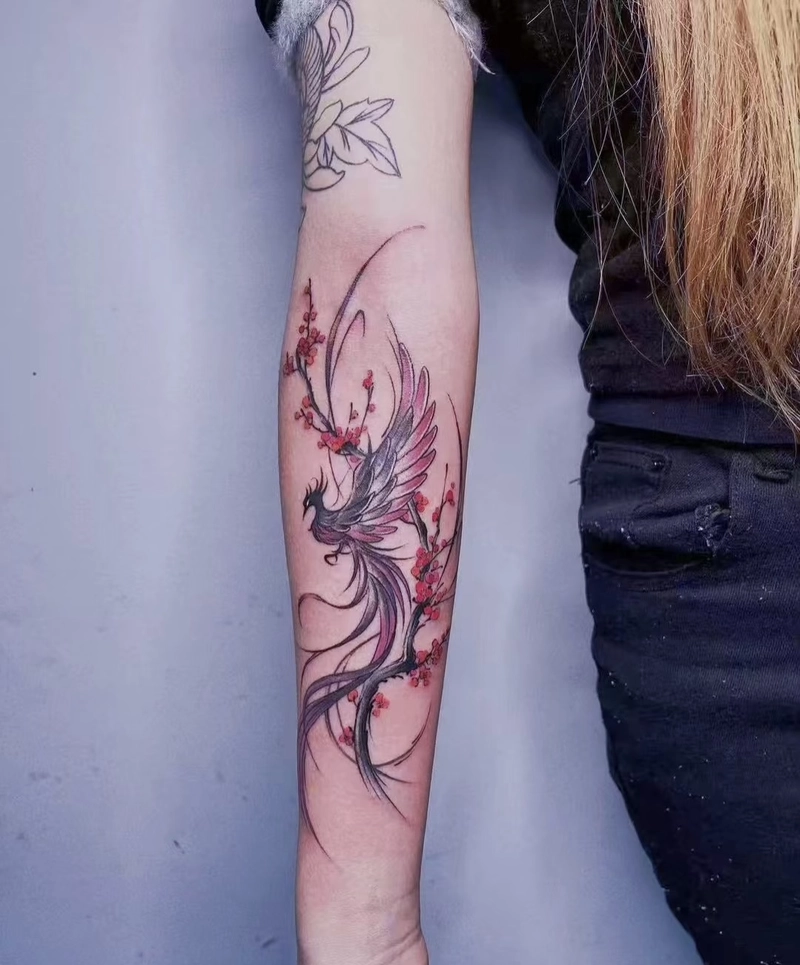 ảnh tattoo phượng hoàng hiện đại nữ