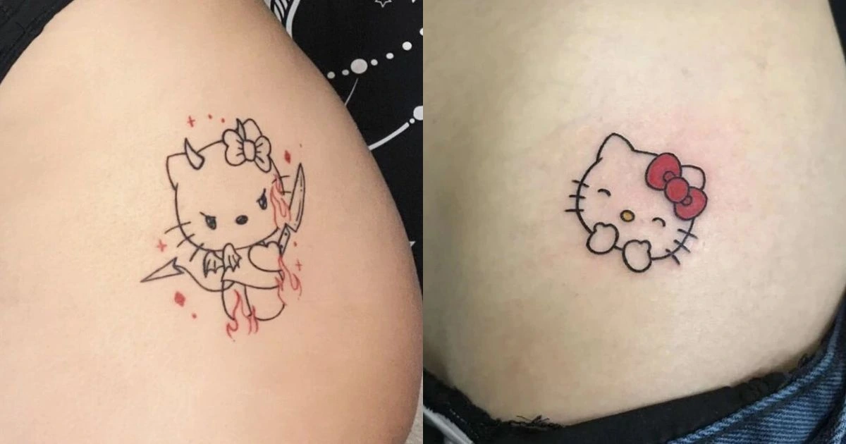 hình xăm hello kitty mini thumbnail