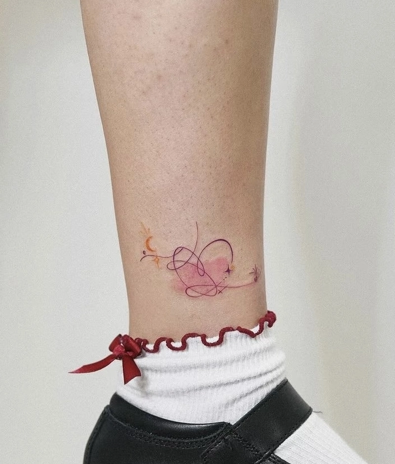 mẫu tattoo trái tim mini đẹp ý nghĩa nữ