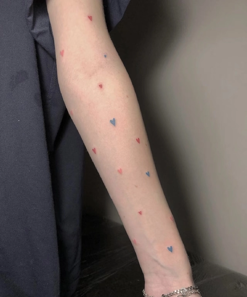 mẫu tattoo trái tim nhỏ đẹp nữ