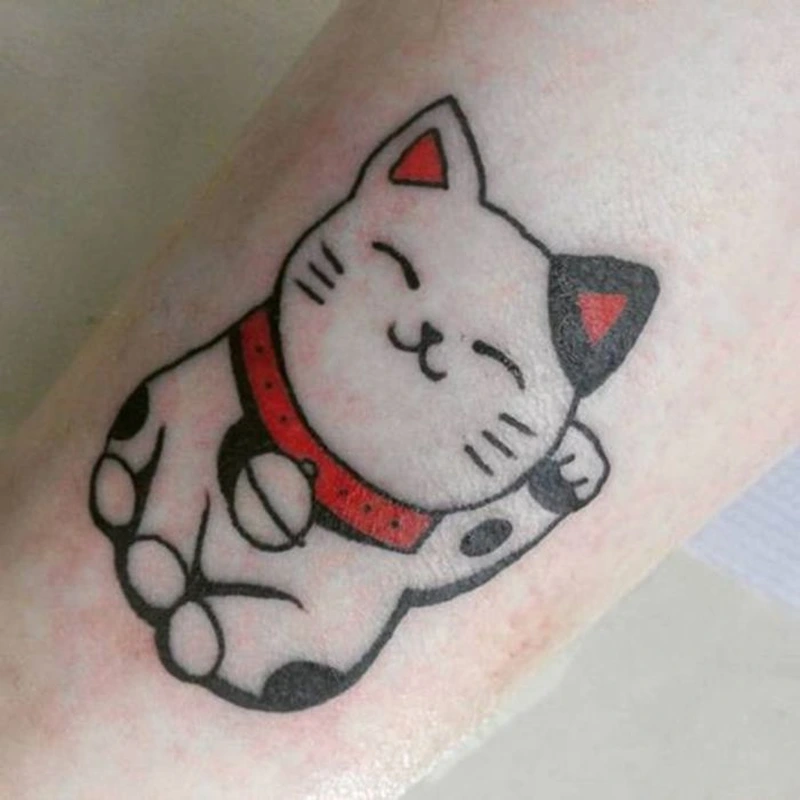Ảnh tattoo mèo mini cute mang style Hàn Quốc nhẹ nhàng