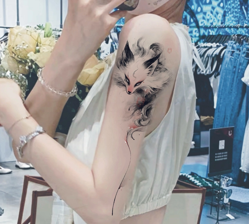 Ảnh xăm hồ ly dịu mắt với họa tiết mềm mại đẹp