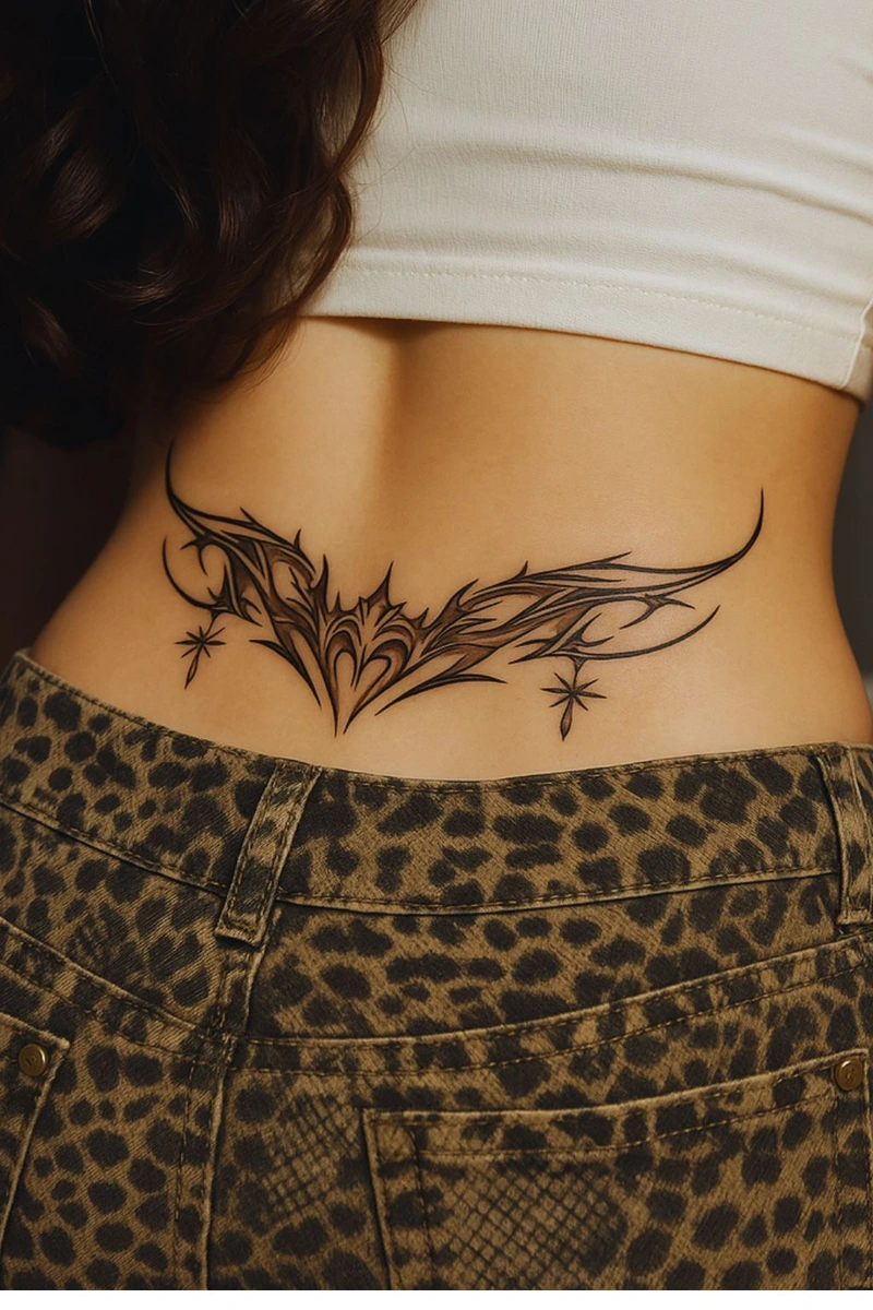 Bức ảnh tattoo succubus với thần thái quyến rũ lạnh lùng