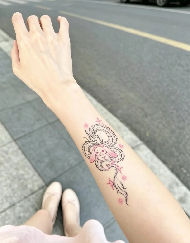 Cảm hứng từ hình xăm con thỏ của pinky cho nữ
