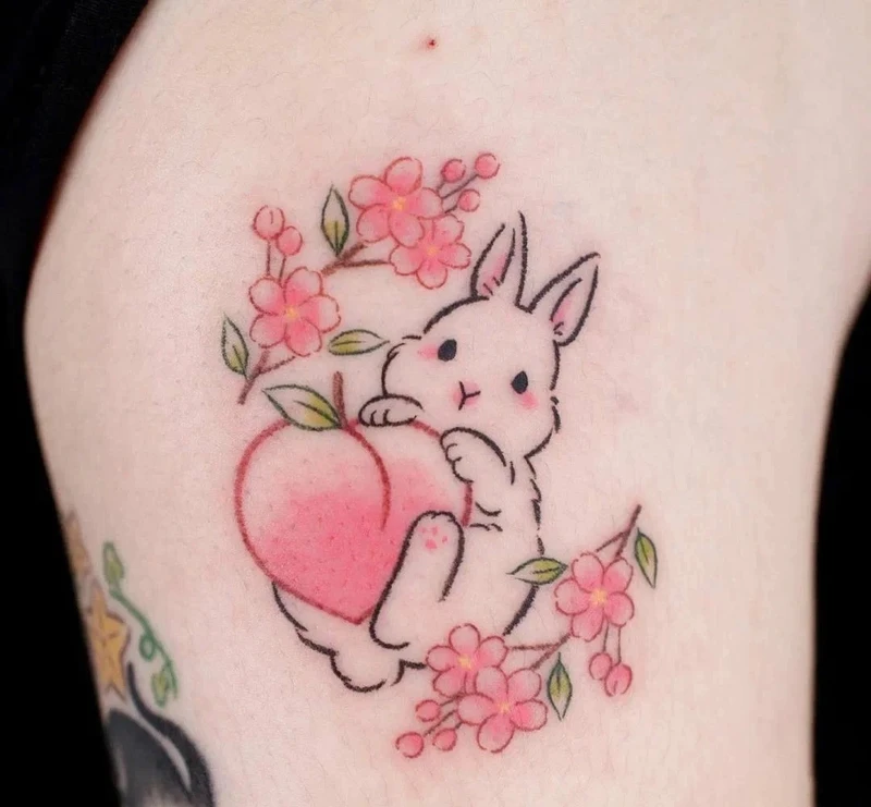 Gợi ý hình xăm con thỏ của pinky mini cute