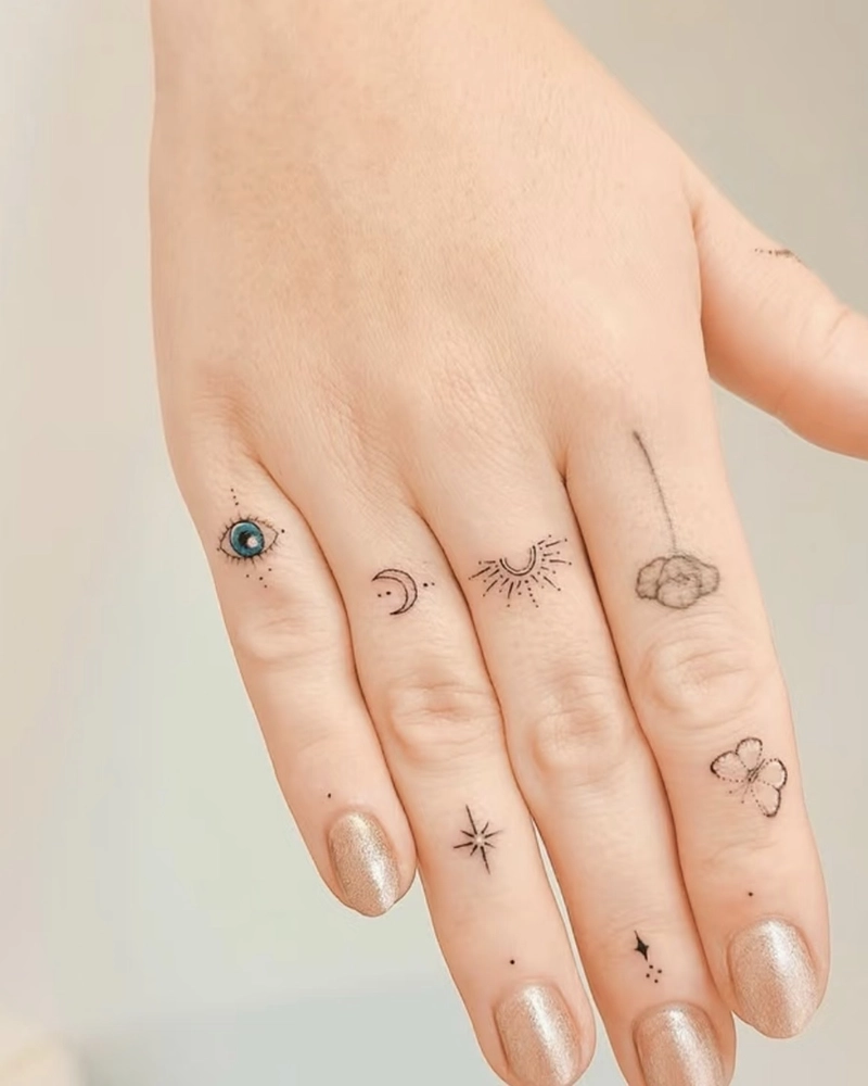 Hình ảnh hình xăm ngón tay nữ mang nét đẹp trang nhã