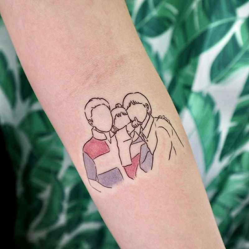 Hình bóng gia đình trong tattoo mang ý nghĩa sâu sắc